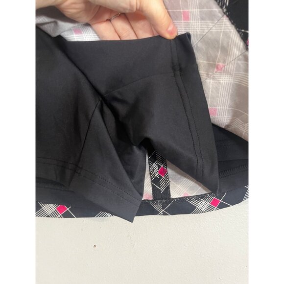 Academia Plaid Mini Skirt Black 12 Skater Grunge Festival Concert Artsy Chic 80s - Picture 6 of 9